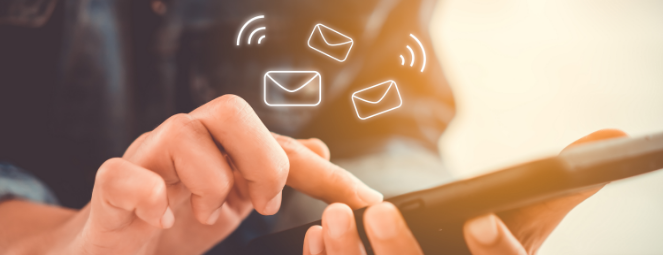 Person scrolling on their phone